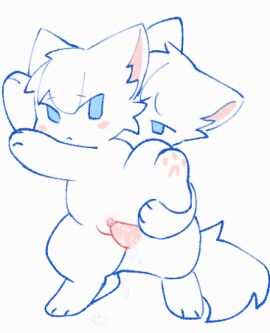 animated blue_eyes blush bodily_fluids cum cum_drip domestic_cat dripping duo felid feline felis female fur genital_fluids genitals kirichiiii male male/female mammal pawpads penetration penis pussy raised_leg semi-anthro sex stomach_bulge vaginal_penetration white_body white_fur