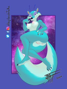 20th_century_fox 20th_century_studios 4_fingers 4_toes alien antennae_(anatomy) anthro anus areola ass blue_sky_studios breasts digital_media_(artwork) fangs feet female fingers fur genitals hi_res ice_age_(series) looking_at_viewer mammal nipples nude pussy rear_view rodent saber-toothed_squirrel sabertooth_(anatomy) scrat_spaced_out scratazon scratazon_leader smile tail taka_studio teeth toes