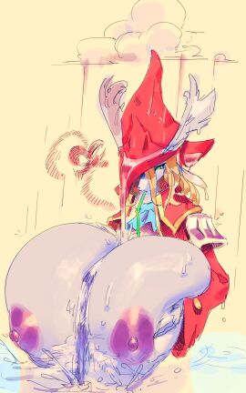 1girls 2d 2d_(artwork) 2d_artwork anthro antlers areolae ass breasts cloud drawfruit drinking drinking_straw drinking_straw_in_mouth drinking_water female female_only final_fantasy final_fantasy_ix freya_crescent hair hat huge_areolae huge_breasts hyper hyper_breasts nipples rain raincloud raining rat solo solo_female tagme tail uncensored water waterfall wet wet_body