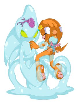 1girls 2boys 2d ass chao_(sonic) chaos_(sonic) female j_nsfw male mobian mobian_(species) mobian_echidna sega sonic_(series) sonic_adventure sonic_the_hedgehog_(series) straight tagme tentacle tentacle_sex tikal_the_echidna