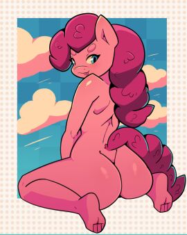 anthro ass big_ass female my_little_pony pink_hair pinkie_pie_(mlp) solo_female spacehominid