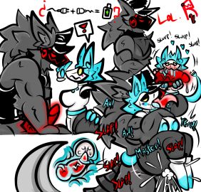 96_(roder_vasquez) anthro balls balls_slap black_body bodily_fluids breasts bright coiled_tail cum cum_in_vagina cum_inside cum_request darkner deltarune duo female genital_fluids genitals heart_symbol insemination_request knotting licking machine male male/female moan o_o oral penile penis penis_fluid penis_lick protogen pussy robot roder_vasquez saliva saliva_on_penis sex slap slapping_pussy slurping tail tasque_manager_(deltarune) tongue tongue_out undertale_(series)