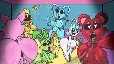 6girls ass big_ass big_breasts big_butt bobby_bearhug breasts bubba_bubbaphant crafty_corn female female_only heart_eyes hoppy_hopscotch hoppy_hopscotch_(poppy_playtime) kickinchicken multiple_females multiple_girls picky_piggy player player_(poppy_playtime) poppy_playtime pussy revil_102 rule_63 smiling_critters straight tagme