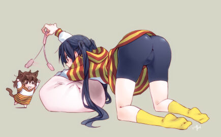 2girls ass azusa_nakano_(k-on!) female k-on! neko tagme takanashi_ringo yui_hirasawa_(k-on!)