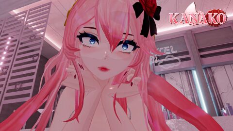 1girls 3d athletic big big_breasts black_thighhighs blue_eyes breasts cat_ears cat_girl cat_tail catgirl cleavage collar cosplay crazy_eyes curvy_female female female_focus fit fit_female front_view huge_breasts humanoid kanako kanako_vt knees lewdtuber light_skin looking_at_viewer mature_female neko outfit pale_skin pink_hair pose schoolgirl shiny_skin solo virtual_youtuber vr vrchat