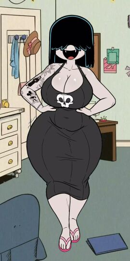 1girls aged_up female goth lucy_loud tagme the_loud_house wide_hips