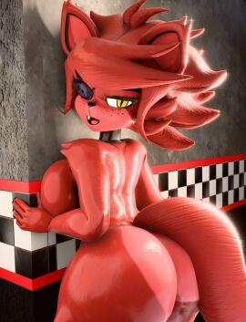 1girls 3d against_wall anthro big_breasts breasts cryptiacurves fazclaire's_nightclub female fexa five_nights_at_freddy's fredina's_nightclub furry ikytaru naked naked_female shiny shiny_skin solo solo_female solo_focus tagme thick_thighs voluptuous wide_hips