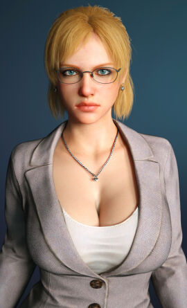 1girls 3d big_breasts blue_background breasts bust busty capcom cleavage curvaceous curvy curvy_figure dead_rising dead_rising_(series) facing_viewer female gradient_background guhzcoituz hips jessica_mccarney large_breasts light-skinned_female light_skin looking_at_viewer mature mature_female office_lady simple_background slim_waist solo standing thick thick_hips thick_legs thick_thighs thighs voluptuous waist wide_hips