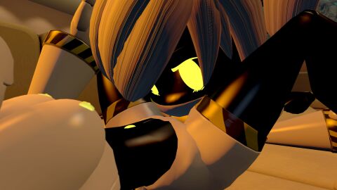 2girls 3d danielmdfan female female_only grey_hair j_(murder_drones) lesbian_sex murder_drones robot robot_girl v_(murder_drones) yellow_eyes yuri