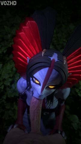 1boy 1boy1girl 1girls 3d 3d_(artwork) 9:16 alien alien/human alien_girl alien_humanoid animated avatar avatar:_fire_and_ash black_hair blowjob blue_skin deepthroat eye_contact female female_focus female_penetrated gag genitals hands_on_hips hi_res high_resolution highres huge_cock human humanoid humanoid_genitalia humanoid_penis kneeling kneeling_female kneeling_oral_position large_penis looking_at_another looking_at_partner looking_at_penis looking_at_viewer male male/female male_penetrating male_penetrating_female moan na'vi nature nature_background nude opennsfwsp oral oral_penetration oral_sex outdoors outside outside_sex pov samzan_(modeler) sex slurp sound sound_effects tagme tail varang varang_(avatar) vertical_video video vozhd xenophilia yellow_eyes