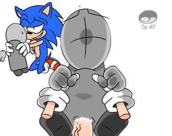 2boys anal animal_genitalia animal_penis ankifun anus ass cum cum_inside ejaculation eyebrows genital_fluids genitals gloves grunt_(madness_combat) inside interspecies kneeling madness_combat male outdoors penetration penis questionable_consent rear_view sex smile sonic_(series) sonic_the_hedgehog sonic_the_hedgehog_(series) veiny_penis white_background