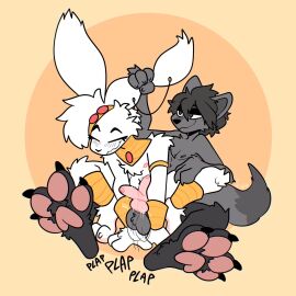 anal anal_sex anklet anthro anthro_on_anthro anthro_penetrated anthro_penetrating anthro_penetrating_anthro armlet ass balls bedroom_eyes bracelet cheek_tuft chest_tuft closed_eyes collar crown ear_grab english_text erection facial_tuft foreskin fur genitals gold_(metal) gold_anklet gold_armlet gold_bracelet gold_collar gold_jewelry grey_body grey_fur grey_hair hair half-closed_eyes headgear hi_res humanoid_genitalia humanoid_penis jewelry king_caspian_(xing1) lagomorph leporid looking_back lying male male/male male_penetrated male_penetrating male_penetrating_male mammal metal_collar narrowed_eyes on_back on_bottom on_top pawpads paws penetration penile penile_penetration penis penis_in_ass pink_pawpads rabbit reverse_cowgirl_position royalty seductive sex simple_background smile smirk smug smug_face sound_effects tan_background text tuft uncircumcised white_body white_fur xing1