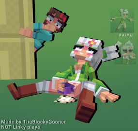 2girls 3d 3d_(artwork) accurate_art_style alternate_version_available blockbench breasts cubic_body cubic_breasts dildo dildo_in_pussy dildo_masturbation female female_only linky_playz masturbation mcyt minecraft minecraft_youtubers molly_(linky_playz) oc orgasm original_character pussy raimu_(linky_playz) squirting tagme theblockygooner watching youtube youtuber youtubers