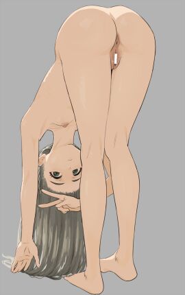 alternate_version_available anus ass breasts cat_with_pen_tablet female flat_chest human nude realistic_breast_size v