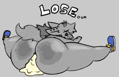 ass ass_focus big_ass cum_in_ass femboy femboy_furry femboy_only fnf fnf_mods friday_night_funkin friday_night_funkin_mod furry furry_femboy furry_male furry_only grey_body grey_hair kapi kapi_(paperkitty) male