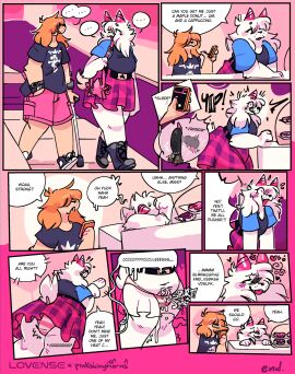 2024 absurd_res anthro bodily_fluids boots bottomwear bovid canid canine canis caprine clothed clothing comic cum cumshot dialogue digital_drawing_(artwork) digital_media_(artwork) domestic_dog duo ejaculation electronics english_text female fur futanari genital_fluids genitals goat hair hi_res hidden_sex_toy hidden_vibrator horn intersex looking_pleasured lovense lovense_ridge mammal nier_(pinkshinyhorns) orgasm phone pink_background pink_horn pinkshinyhorns public public_orgasm sex_toy simple_background skirt speech_bubble text trans_man trans_woman transfem transmasc upskirt vibrator walking_stick white_body white_fur white_hair