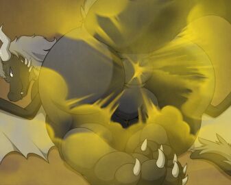 anthro anus ass balls bau_(bauisstinky) big_ass big_butt black_body black_scales claws dragon fart fart_cloud fart_fetish farting_at_viewer gassing gassy gassy_male genitals looking_at_viewer looking_back looking_back_at_viewer male mythological_creature mythological_scalie mythology nude passing_gas pose presenting presenting_anus puffy_anus raised_tail rikuaoshi scales scalie smelly solo stinky tail thick_tail thick_thighs wings