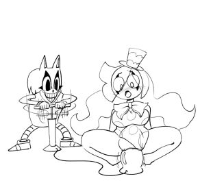 dildo_in_pussy female inflatable_sex_toy inflatable_toy pussy riding_dildo sonic.exe sonic.exe_(series) sonic_(series) tagme