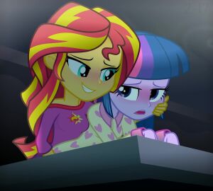 animated equestria_girls my_little_pony randomtriples sunset_shimmer tagme twilight_sparkle_(eg) video