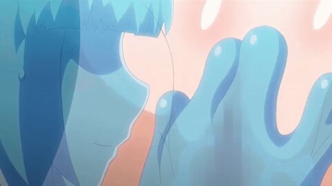 1girls androgynous animated anime anime_screencap clitoral_stimulation clitoris destroyed_clothing ero_anime explicitly_stated_nonconsent female female_focus fingering fingering_pussy majin_(company) majin_label monster monster_on_female nonconsensual playing_with_clit pussy riginetta-san_no_bouken rignetta's_adventure rignetta_(character) slime slime_monster slimes