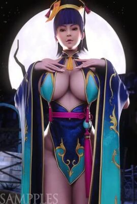 1girls aerolae ai_assisted ayane_(doa) breasts dance dancing dead_or_alive grok halloween hips huge_breasts looking_at_viewer midriff moon ninja_gaiden outdoors sampples self_upload skimpy swaying tagme thick_thighs video wide_hips
