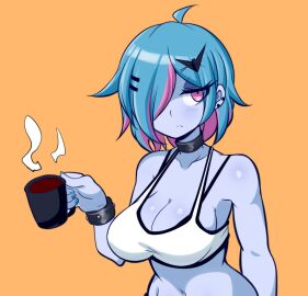 big_breasts breasts cleavage female huge_breasts lucy_(lucyfercomic) lucyfercomic original