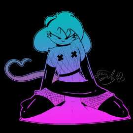 1:1 anthro blacklight bottomwear clothing collar ears_down fishnet_clothing fishnet_legwear gazaster gesture gradient hi_res latex latex_bottomwear latex_clothing latex_legwear latex_skirt legwear male male_(lore) mammal mouse murid murine nipple_tape pasties penetration pivoted_ears reggie_(whygena) rodent sex simple_background skirt solo_focus tail tail_gesture tail_heart tape