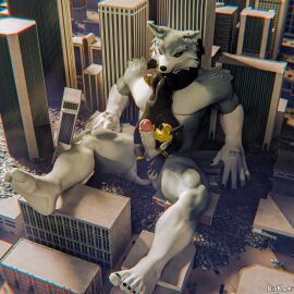 1:1 2024 3d 69_position anal anthro balls balls_massage big_dom_small_sub bigkami blender_(artwork) bracelet canid canine canis city city_destruction debris destruction digital_media_(artwork) dominant duo ear_piercing ear_ring evil_grin genitals grin hi_res humanoid_genitalia humanoid_penis jackal jewelry laying_on_another licking lying macro male male/male mammal micro muscular muscular_anthro muscular_male on_back oral penile penis penis_worship piercing predator/prey rampage rimming ring_piercing sex sitting_on_another size_difference smile tongue tongue_out wolf worship