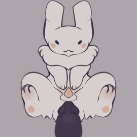 animated blush bunny bunny_ears cock feral gubby gubby_(roblox) looking_at_viewer loop looping_animation male penis rabbit roblox roblox_game zoophilia