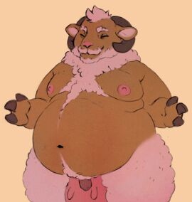 2d_animation 3_fingers animated anthro balls belly belly_bounce bovid caprine chubby-shark closed_eyes fingers flaccid foreskin fur genitals hair horn humanoid_genitalia humanoid_penis jiggling loop low_res male male_only mammal moobs nipples obese obese_anthro obese_male overweight overweight_anthro overweight_male penis sheep short_playtime smile solo standing teats tuuli udder_balls udders uncircumcised