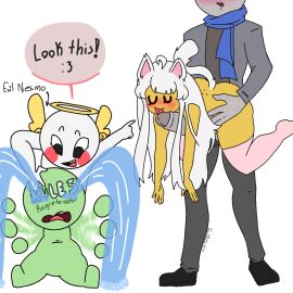 1boy 1girls ass big_ass big_penis blush crying evil_nesmo evil_nesmo_avatar fandom female laugh male masturbation penis princess_neko regretevator regretevator_oc roblox roblox_avatar roblox_game robloxian tagme wallter_(regretevator)