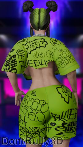 1girls 3d 3d_(artwork) alternate_ass_size alternate_breast_size alternate_camera_angle ass billie_eilish billie_eilish_(fortnite) black_hair blender blender_(artwork) blender_(software) breasts celebrity crop_top dont_bully_(artist) female green_clothing hair_dye huge_ass huge_breasts huge_butt light-skinned_female light_skin oversized_breasts pinup pinup_pose real_person sunglasses sunglasses_on_face voluptuous voluptuous_body voluptuous_female voluptuous_teenager