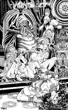 anus ass bisexual bodily_fluids bone breast_grab breast_play breast_suck breasts chair clothing cum cum_from_penis cum_from_tentacle cum_on_breasts cumshot detailed_background ejaculation eldritch eldritch_abomination eldritch_being eldritch_humanoid female female/female furniture genital_fluids genitals group hair hand_on_breast handjob hi_res hood hooded_robe human humanoid implied_cunnilingus jewelry jewelry_only licking long_hair male male/female mammal mostly_nude not_furry nude oral penile penis penis_lick penis_tentacles robe robe_only self_grope self_suckle sex sharp_teeth shaved_pussy skull sucking suction_cup_(anatomy) teeth tentacle tentacle_creature tentacle_sex throne tim_vigil tongue vulva