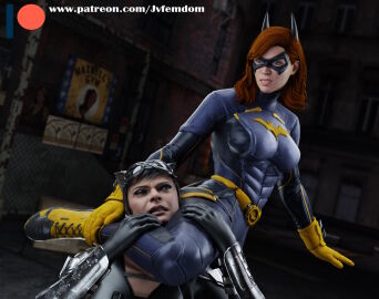 2girls 3d 3d_(artwork) absurd_res arrogant ass barbara_gordon batgirl batgirl_(gotham_knights) batman_(series) beaten between_legs between_thighs blender brown_hair catfight catwoman catwoman_(injustice) crush crushing dc dc_comics defeated dominant dominant_female domination dominatrix female female/female female_domination female_on_female female_only femdom fight fingerless_gloves gotham_knights helpless highres humiliated humiliating humiliation injustice_2 jvfemdom legs looking_pleasured mask masked masked_female multiple_females multiple_girls pinned pinned_down pose red_hair round_ass round_butt sadism sadistic sadistic_female selina_kyle short_hair sitting sitting_on_another sitting_on_face sitting_on_person smile smirk smug smug_face smug_grin submission submission_hold submissive the thick_ass thick_thighs thighs utter_domination voluptuous voluptuous_female wrestling yellow_boots yuri
