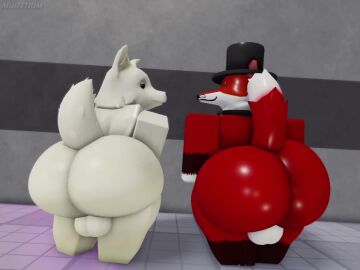 2anthro 2boys 2furrys 3d 3d_animation animated anthro anthro_male anthro_only ass balls ballsack big_ass big_butt butt duo fox fox_ears fox_tail furry furry_male furry_only huge_ass huge_butt male male_focus male_only mp4 muitetul roblox robloxian tagme video