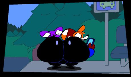 alien animated animated_heart anthro anus ass ass_grab backsack balls ballsack big_ass big_butt bob_(superiorfoxdafox) bodily_fluids bulge bus_stop butt_grab canid canine clenching clenching_balls curvy curvy_figure domestic_cat duo felid feline felis femboy forest fox fur genitals girly grope hand_on_ass hand_on_butt male male/male mammal musk_clouds plant retracted_balls shortstack shortstack_femboy smile soups_(superiorfox) speech_bubble spread_ass spread_butt spreading steam superiorfox sweat sweaty_ass sweaty_butt teapot_(body_type) text tree undressed undressing wide_hips x_anus