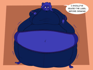 big_breasts blueberry_inflation breasts female furry huge_breasts inflation lj_caffie spherical_inflation tagme thick_thighs wide_hips