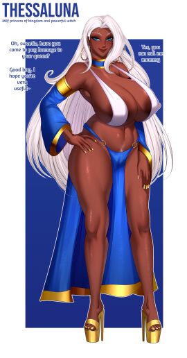 breasts curvy curvy_figure dark-skinned_female dark_areola dark_skin english_text female hairy_pussy high_heels huge_breasts jpg m_jr_art milf mommy pubic_hair pubic_hair_peek pussy tagme twitter_link voluptuous white_hair white_pubic_hair