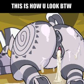 1girls after_sex animal_genitalia animal_pussy animated animated_gif anus ass ass_focus big_ass bubble_butt caption cum cum_in_pussy cum_leaking cum_leaking_out_of_pussy english_text face_down_ass_up fat_ass female female_only feral friendship_is_magic gif huge_ass large_ass my_little_pony pussy raised_tail solo stripes syrupglazed tail text thick_ass top_down_bottom_up zebra zecora_(mlp)