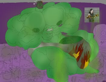 1boy balls big_balls big_dill_(fortnite) big_nipples big_penis bodybuilder criminal feet feet_focus food fortnite gamer_boy green_skin male muscular muscular_male musk penis stinky sweaty underwear what