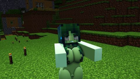 1girls 3d breasts dralyamp3d erect_nipples female green_body green_eyes green_hair horny_female looking_up mine-imator minecraft monster_girl nipples nude nude_female outdoors pussy tagme village wet_pussy zombie_girl zombie_girl_(minecraft)
