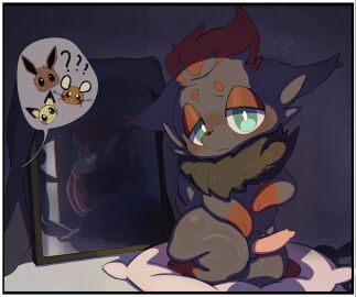 .f_9578 cock_vore furry generation_5_pokemon genitals hi_res male mirror nintendo penile penis pokemon pokemon_(species) vore zorua