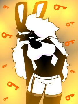 1girls black_fur bra color_accurate_femgram female female_only femgram geometry_dash key keys limbo_(geometry_dash) no_sex rabbit rabbit_girl sfw shaded shading white_bra white_shorts