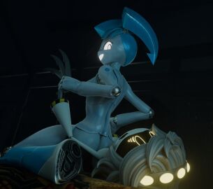 2024 3d accessory ass claw_grab claws crossover dark digital_media_(artwork) disassembly_drone dominant dominant_female duo earless female female_on_top full-length_portrait glitch_productions glowing glowing_eyes glowing_mouth hazard_stripes headband humanoid inside jenny_wakeman jenny_wakeman_(warfaremchine) looking_at_another looking_at_partner looking_back looking_back_at_another looking_back_at_partner lorded low-angle_view lying machine male male/female male_on_bottom metallic_body murder_drones my_life_as_a_teenage_robot n_(murder_drones) nickelodeon noseless nude on_back on_bottom on_top portrait pseudo_hair questionable_consent robot robot_boy robot_girl robot_humanoid robot_on_robot screen_eyes sitting_on_another sitting_on_partner submissive submissive_male twintails