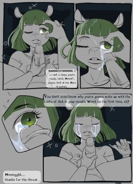 1boy 1girls 2024 anthro buckteeth crying_cum cum cum_on_eye cum_on_face cumming drugged_sex eyelashes faceless_male fap fapping female furry green_eyes green_hair long_nails male masturbation partially_colored penis pyredaemos pyredoot sleep_molestation somnophilia squigga squirrel squirrel_ears squirrel_girl squirrel_humanoid stroking_penis