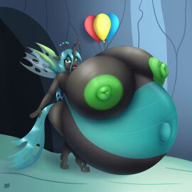 09hankris 1:1 2019 absurd_res anthro anthrofied areola arthropod balloon belly big_belly big_breasts breasts changeling female friendship_is_magic green_areola green_nipples hasbro hi_res hole_(anatomy) horn huge_breasts hyper hyper_breasts hyper_pregnancy inflatable looking_at_viewer my_little_pony nipples nude open_mouth pregnant pregnant_anthro pregnant_female queen_chrysalis_(mlp) solo wings