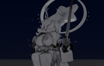 1girls 3d 3d_(artwork) antlers areolae arrymix breasts ivory_(the_battle_bricks) nipples roblox roblox_game robloxian self_upload stars tagme tattoo tattooed_arm tattoos the_battle_bricks thighs weapon white_hair