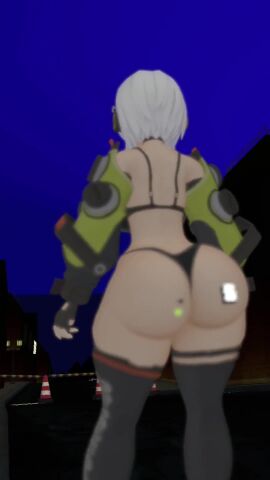 anby_demara ass ass_focus big_ass female female_only shaking_ass tagme tattoo thick_thighs video vrchat vrchat_avatar zenless_zone_zero