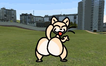 2d 2d_animation 3d animated anus ass ass_clapping bababooey_(nxyitn) big_ass big_butt cat_smile closed_eyes felid feline floating_whiskers garry's_mod gesture gm_construct looking_back male male_only mammal multicolored_body nxyitn screencap screencap_background short_playtime solo tail tail_motion thick_thighs tongue tongue_out waving waving_at_viewer x_anus yellow_body