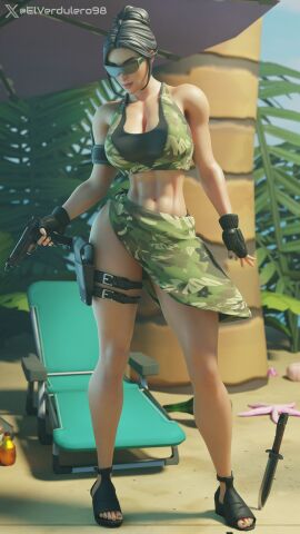 abs athletic_female bikini breasts elverdulero98 female fit_female fortnite glasses muscular muscular_female rio_(fortnite) summer sunglasses waypoint